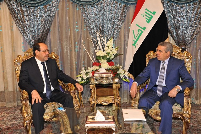 الدكتور خضير الخزاعي يستقبل المالكي في مكتبه