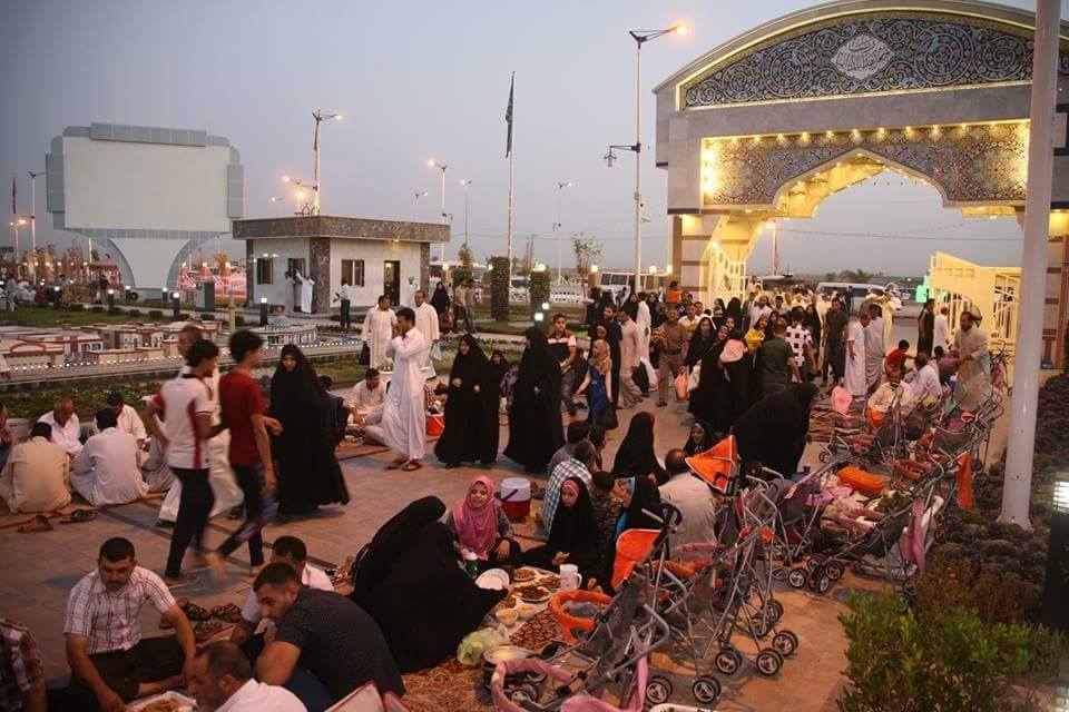 مدينة الإمام الحسن المجتبى صرح سياحي ومتنفس لاهالي كربلاء (مصور)