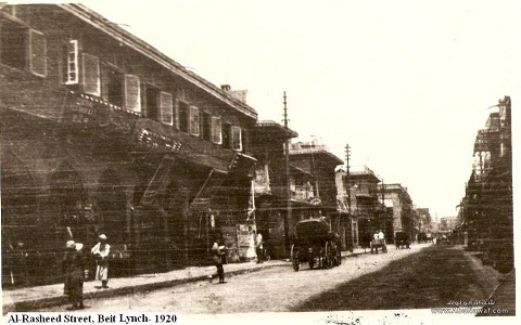 صورة ارشيفة نادرة لشارع الرشيد وسط بغداد التقطت عام 1920