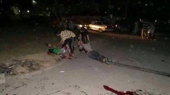 صورة لعملية اخلاء شهداء الكاظمية مساء الخميس