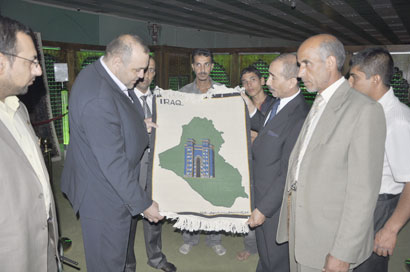 قطعة ترمز لتاريخ العراق القديم تصل متحف الامام الحسين والاعلان عن تعاون مشترك بين العتبة الحسينية واثار بابل