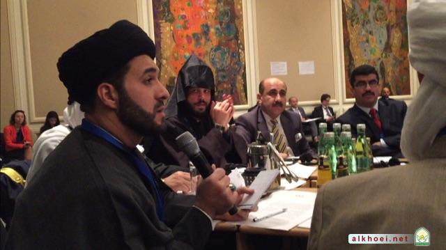 الخوئي من فيينا :مرجعية النجف لم تخضع لاي دولة او حكومة والمرجع السيستاني طالب بدولة مدنية تَعبُرُ فوقَ الطوائفِ