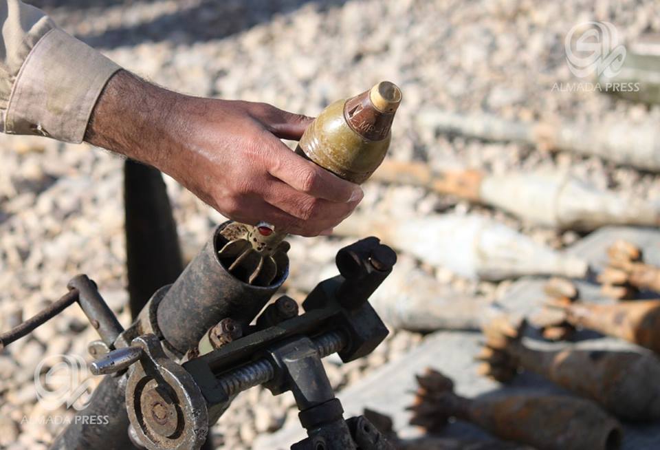 أصابة 3 نساء و12 عنصرا من الحشد الشعبي بسقوط قذائف وسط وشمال سامراء