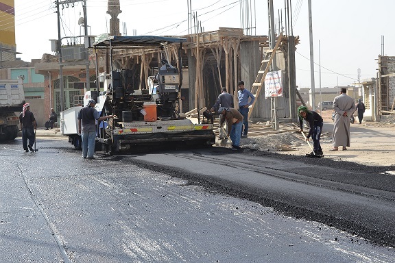 تبليط شارع مبزل الجاير الثاني في كربلاء بمبلغ  6 مليار دينار+صور