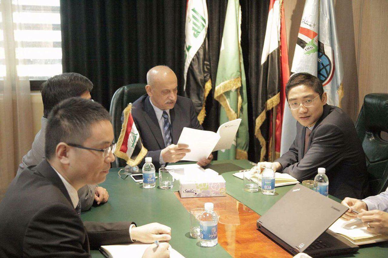 الحمامي يبحث مع شركة نورنكو الصينية انشاء القطار المعلق بين كربلاء والنجف