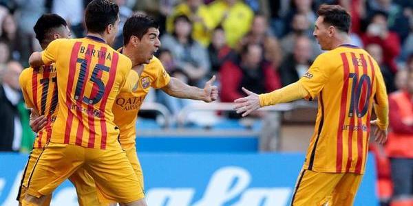 برشلونة يمطر شباك ديبورتيفو بثمانية بيضاء و"سوبر هاتريك" للاوروغوياني لويس سواريز