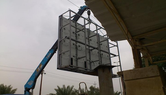 كربلاء تباشر بنصب اكبر شاشة عرض وسط المدينة