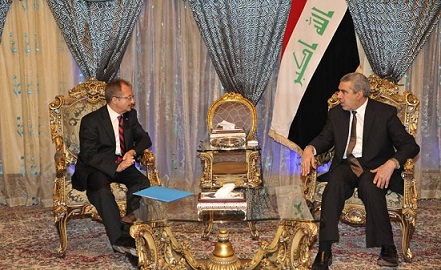 الخزاعي يؤكد للامين العام للامم المتحدة استمرار الجهود لتفعيل وثيقة الشرف وايصالها لمستوى الالزام القانوني