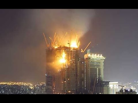 إصابة أربعة حجاج وإجلاء 1500 آخرين اثر اندلاع حريق بفندق في مكة