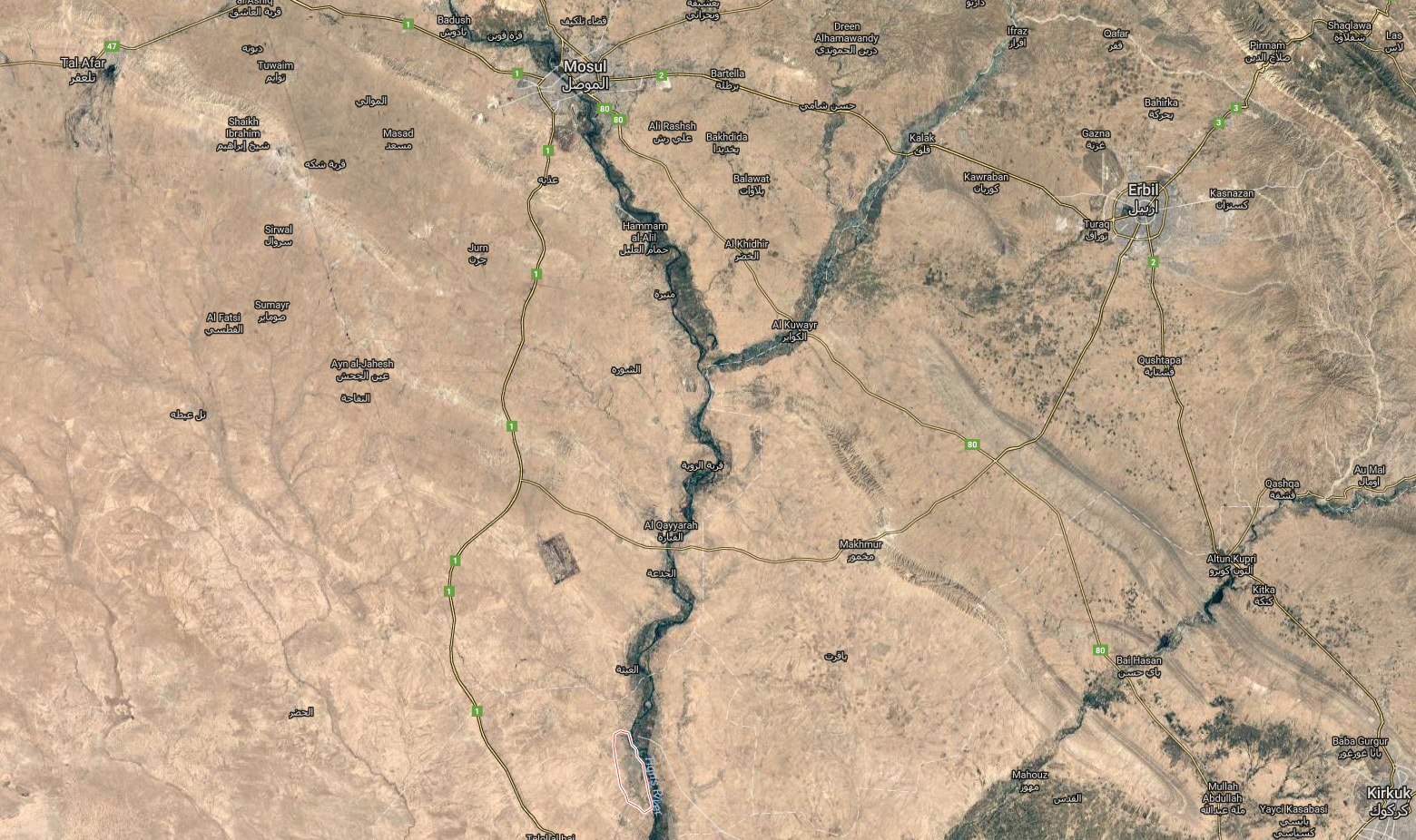 القوات الامنية تقطع قضاء الشرقاط عن الموصل