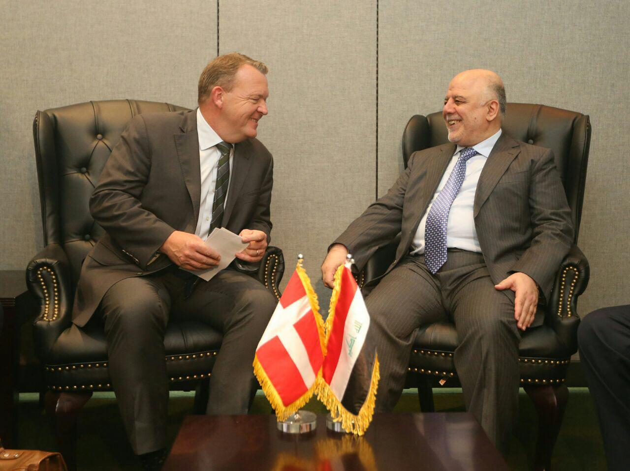 العبادي يلتقي رئيس وزراء الدنمارك في نيويورك
