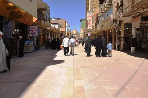 تأهيل الشوارع المحيطة بالعتبة العلوية المقدسة في النجف+صورة