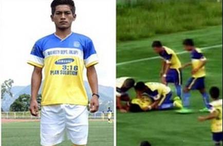 وفاة لاعب داخل الملعب بعد احتفاله بهدف