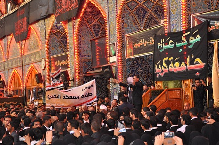 تقرير مصور عن عزاء طلبة الجامعات والمعاهد والمدارس في كربلاء