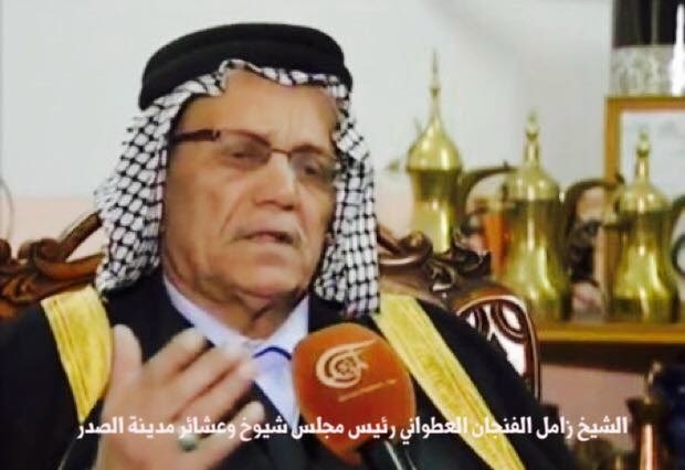 الشيخ زامل الفنجان العطواني: أبناء العشائر الجنوبية اتحدت مع اخوانهم ابناء الغربية لتحرير الموصل