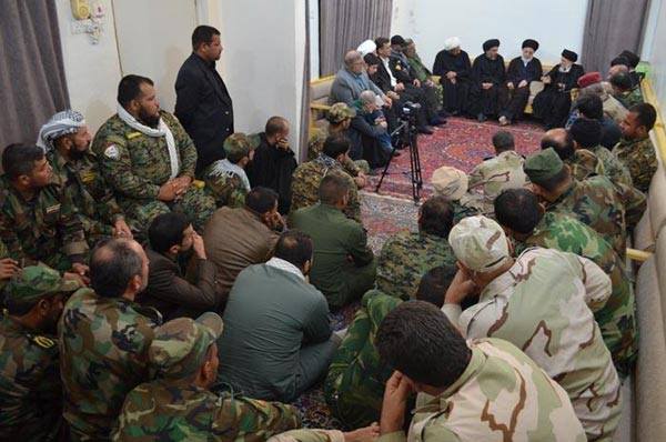 ماذا قال المرجع الحكيم اثناء لقائه  بابطال لواء علي الاكبر +صورة