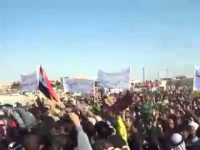 (نكص ايده الي يوصل حدنة )شعار لتظاهرتين بالانبار وسامراء بحضور نواب وشيوخ عشائر تنديدا لاعتقال حماية العيساوي