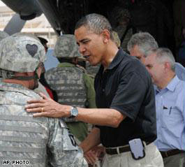 أوباما يصل العراق وليبرمان يتهمه باختيار خسارة الحرب هناك