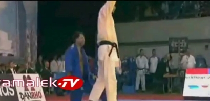 لاعب جودو مصري يهزم منافسه الإسرائيلي ويرفض مصافحته