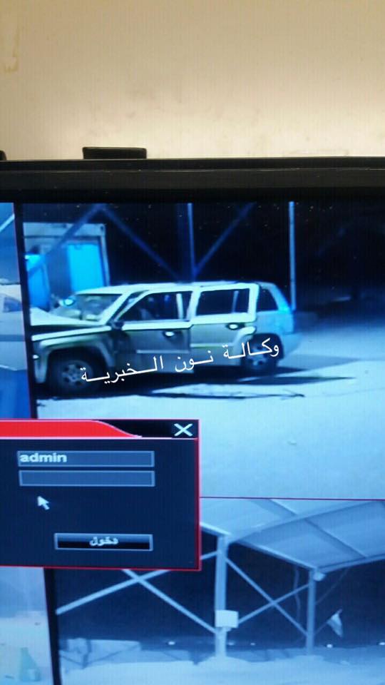 بالصورة: سيارة نوع (Jeep) تستهدف نقطة تفتيش لمعمل اسمنت كربلاء والاجهزة الامنية تقتل سائقها