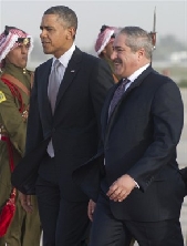 أوباما في الأردن ويرفض الرد على تصريجات المرشد الايراني حول تدمير اسرائيل