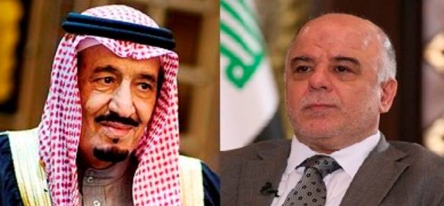 العبادي للملك السعودي: جميع العراقيين شاركوا بالانتصارات المتحققة ضد داعش