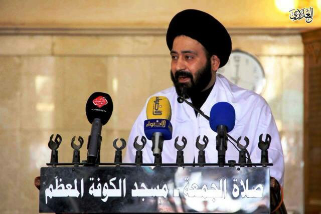 امام وخطيب مسجد الكوفة : لتعلم امريكا ان ديننا وجهادنا وانسانيتنا هي دفاعنا عن الوطن والمقدسات