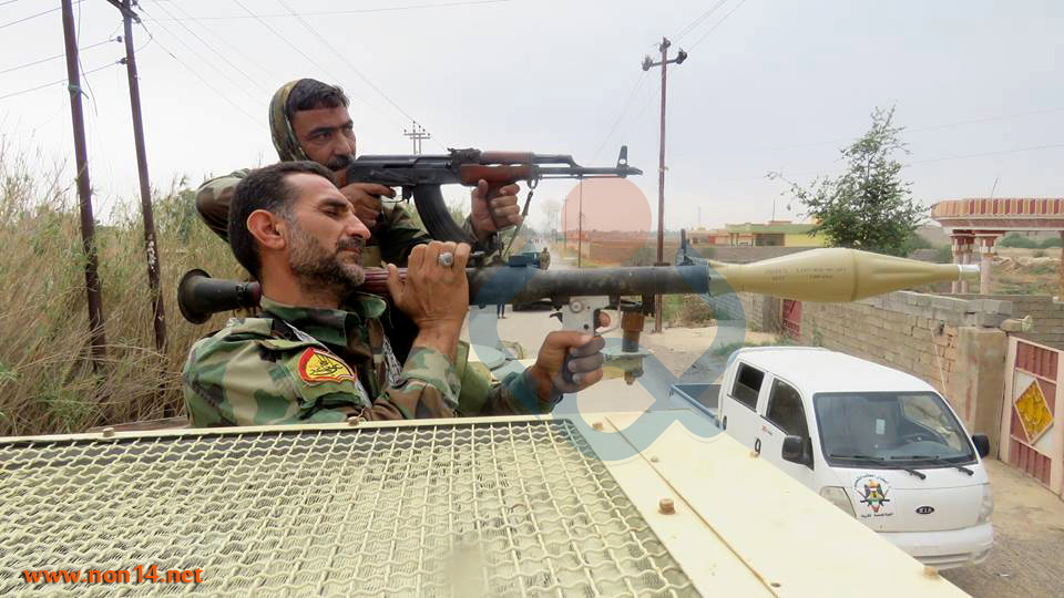 بالصور: لواء علي الاكبر يصد هجوم لداعش التكفيري  ويتقدم باتجاه منطقة الإسالة في بيجي