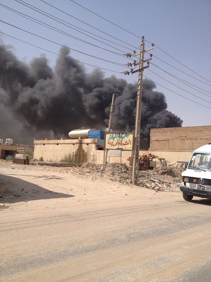 حريق بمنطقة المعملجي في كربلاء