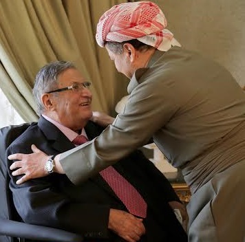 شاهد بالصور زيارة البرزاني للرئيس طالباني