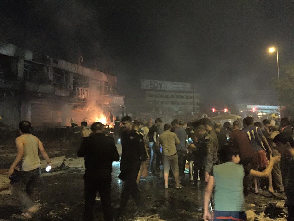 بالصور: انتهاء حصيلة تفجير بغداد الجديدة عند 18 شهيداً و44 جريحا