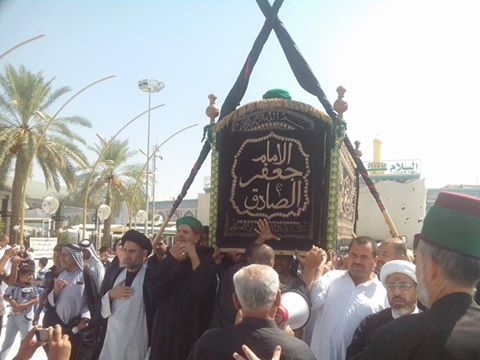 كربلاء:مواكب عزاء في ذكرى شهادة الامام جعفر الصادق عليه السلام