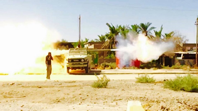 لواء علي الأكبر يتصدى لهجوم كبير من داعش في بيجي