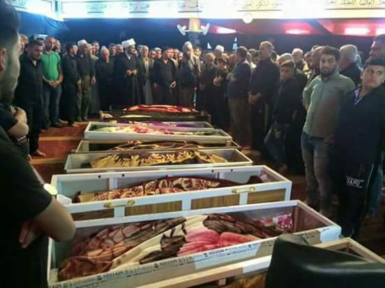 بالصور:شهداء قصف طائرات التحالف على (حسينية) للنساء في كركوك