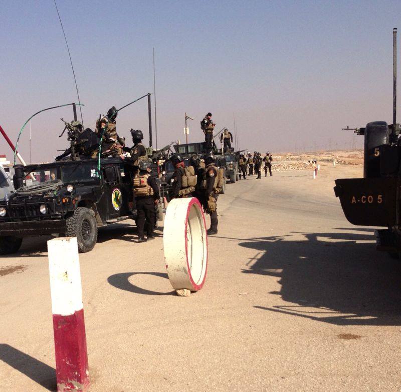 القوات الامنية تتقدم باتجاه منطقة التبادل التجاري شمال الموصل