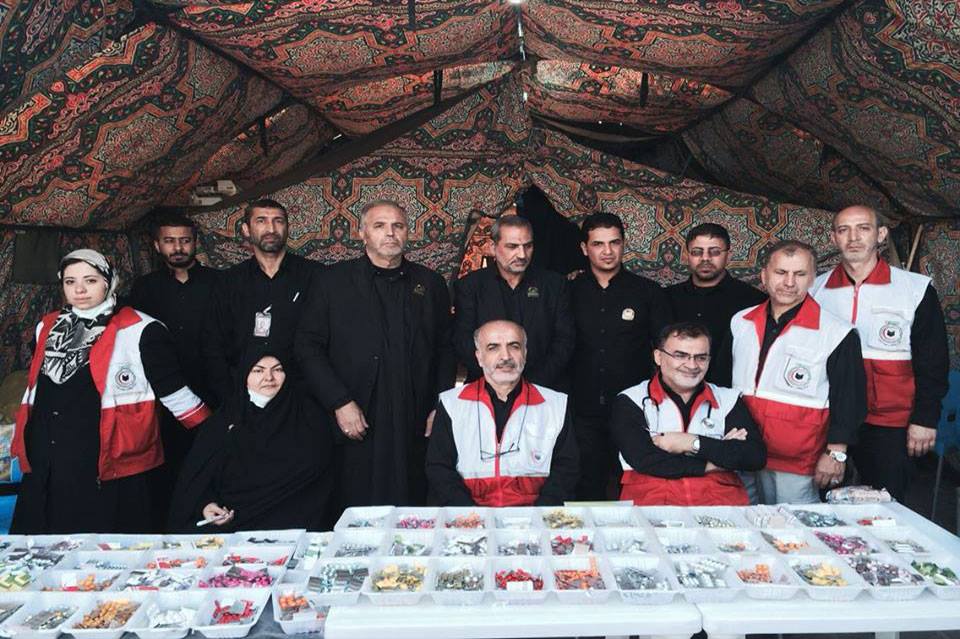 جمعية الهلال الأحمر تقدم خدماتها مجانا بالتعاوتن مع العتبة الحسينية