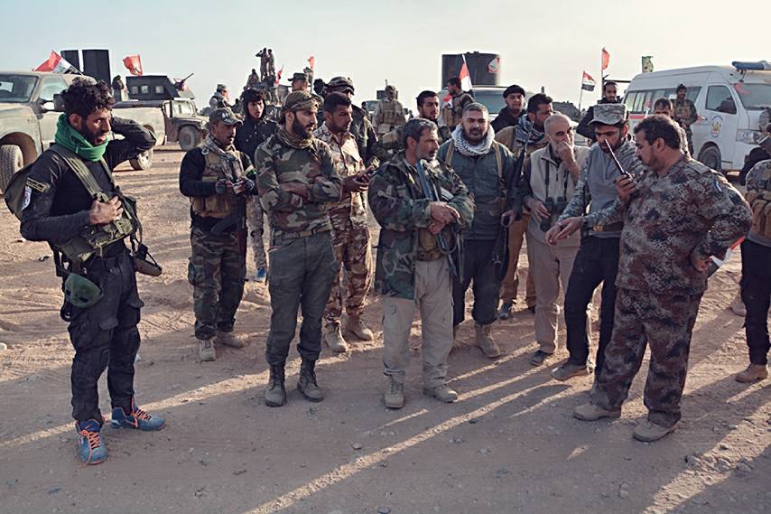 تشكيل قتالي تابع للعتبة الحسينية يطارد الدواعش ويحرق الياته ويتوجه صوب سنجار