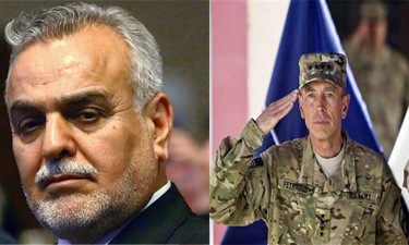 مصدر بالعراقية: بترايوس حضر اجتماع العراقية الاسبوع الماضي واكد انه على علم بجرائم الهاشمي