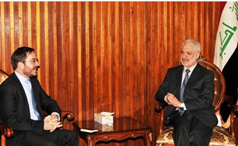 الأديب يبحث مع وفد بريطاني رفيع افتتاح فرع لجامعة بريطانية ومركز ثقافي في بغداد