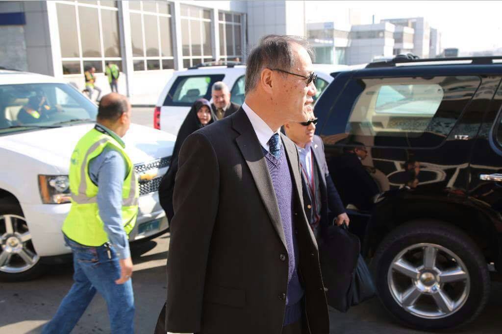 وفد ياباني يصل الى العراق عبر مطار النجف الدولي للمشاركة في منتدى جامعة بغداد العلمي