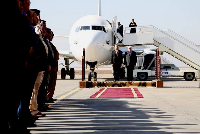 بالصور:رئيس الجمهورية فؤاد معصوم يصل البصرة ومحافظها يدعوه للعمل على جعلها عاصمة العراق الاقتصادية