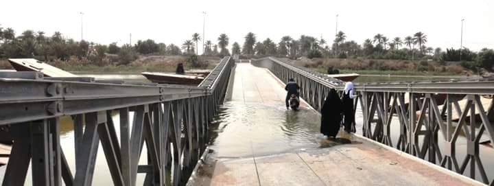 بالصور:انهيار جسر الناصرية العائم دون خسائر بشرية