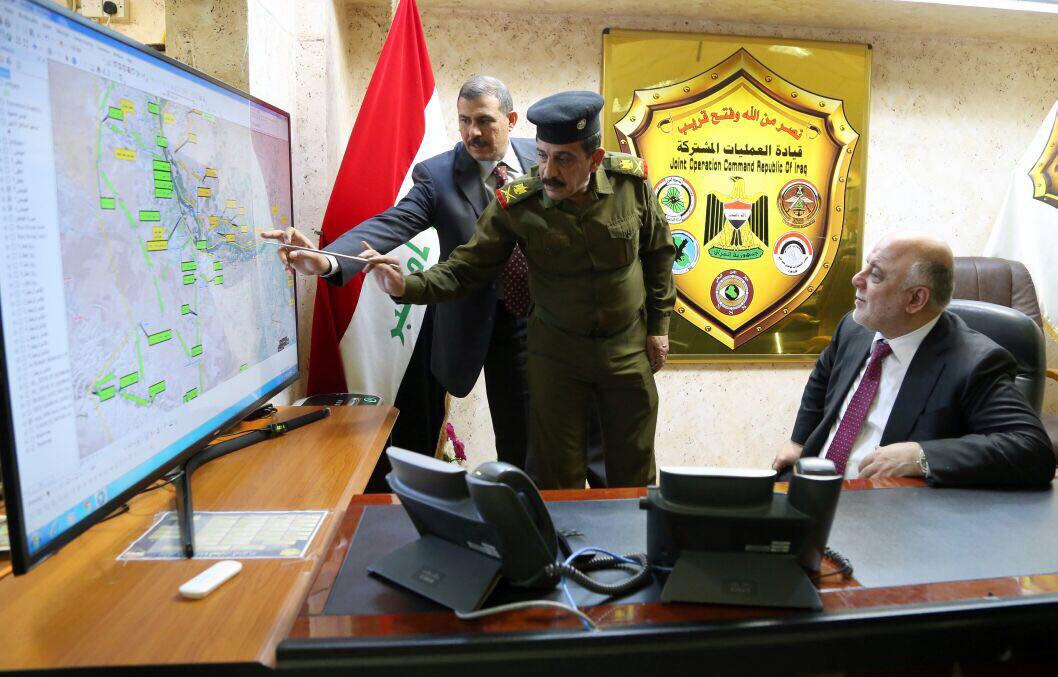 بالصور: العبادي يزور قيادة العمليات المشتركة "فور عودته من واشنطن"