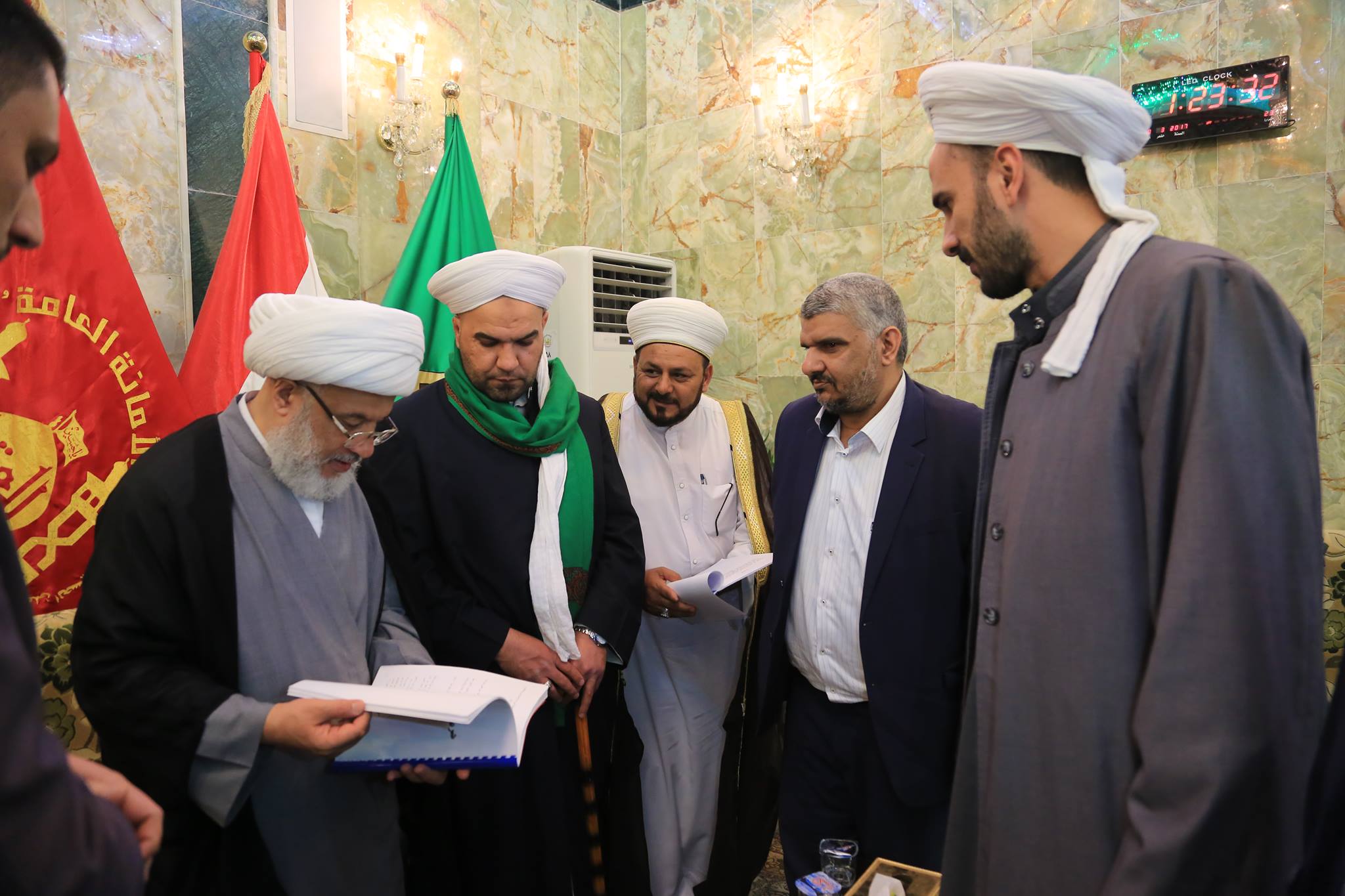 ممثل المرجع السيستاني لوفد مؤسسة الامام الشافعي :العراق من اكثر البلدان التي تعرضت للضرر الفكري قبل الدمار المادي