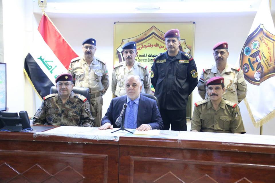 العبادي يعلن بدء عملية تحرير الفلوجة