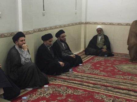 بالصور : نجلا المرجع السيستاني واساتذة وفضلاء الحوزة يشاركون بمراسيم عزاء الشهيد الشيخ امير الخزرجي