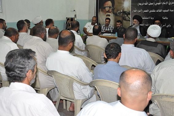 حازم الاعرجي يزور قيادات جيش المهدي في كربلاء : نريد ان نعيد هيبتكم إلى الشارع لكن ليس بالطرق العسكرية