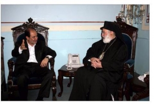 ممثل المرجع السيستاني في بيروت يلتقي المطران الياس عودة بخصوص اوضاع المسيحيين والاخير يشيد بحكمة السيد السيستاني