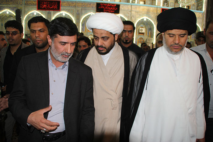 امين عام عصائب اهل الحق الشيخ قيس الخزعلي يلتقي بالشيخ عبد المهدي الكربلائي