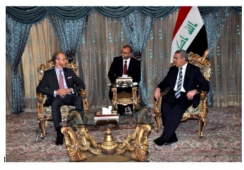 الخزاعي يستقبل  السفير السويدي الجديد ويؤكد ان  العراق يصر على منع دخول السلاح اوالمسلحين عبر اراضيه لسوريا